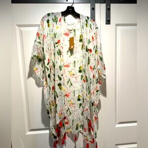 Flamingo Tasseled CoverUp